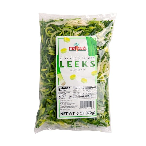 Cleaned and Sliced Leeks