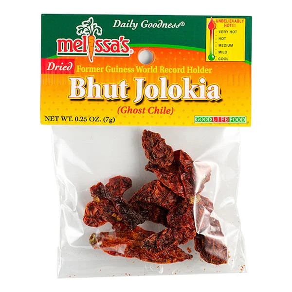 Dried Ghost Peppers (Bhut Jolokia)