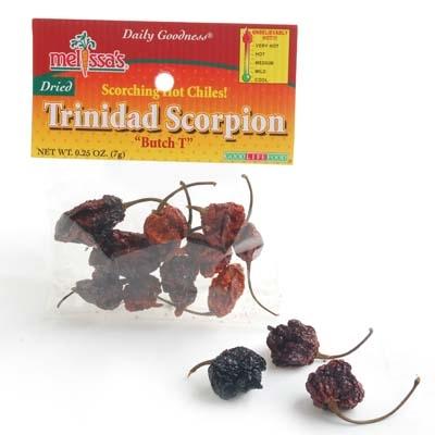 Dried Trinidad Scorpion Peppers